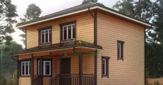 Двухэтажный дом из бруса в юбилейном от Строй-Юбл - строительство от 134056 руб.